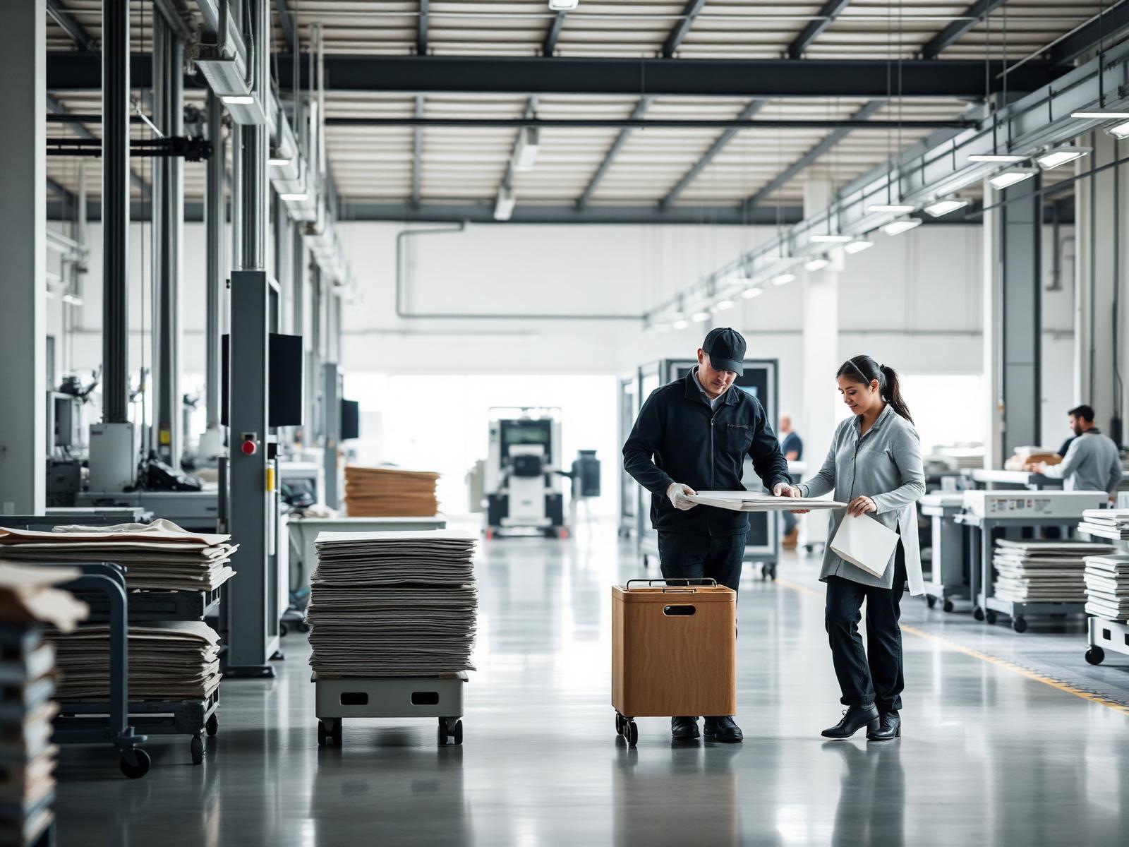 Operatori industriali coordinati con sistemi di movimentazione automatica