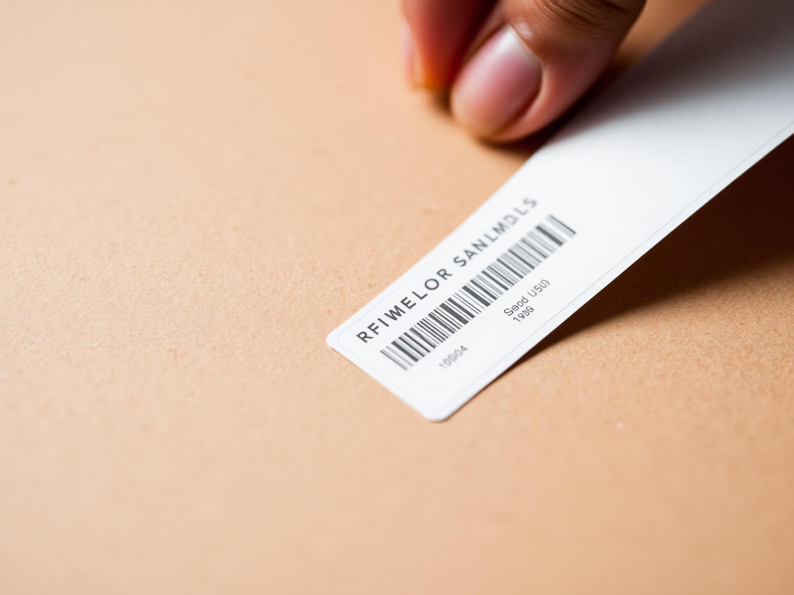 Etichetta RFID applicata su un pallet industriale in un magazzino